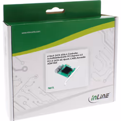InLine Scheda di interfaccia , controller 4x SATA 6Gb/s, PCIe 2.0 (PCI-Express)