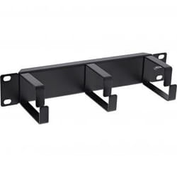 InLine Pannello di gestione cavi 10", 3 staffe, RAL 9005, nero