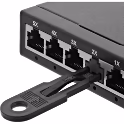 InLine RJ45 port blocker, confezione di ricarica da 20 blocchi, nero