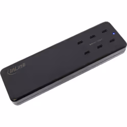 InLine Alimentatore multiporta, caricatore, 6x USB-C, PD 3.0, GaN, nero, Interno, AC, 20 V, 1,5 m, Nero