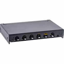 InLine Patch panel Cat.6A 0.5U a 6 vie, da tavolo, nero