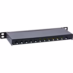 InLine 10" patch panel Cat.6A 0.5U a 12 porte, nero