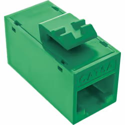 InLine Keystone RJ45 presa/presa, non schermata, Cat.6A, confezione da 8, verdi