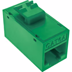 InLine Keystone RJ45 presa/presa, non schermata, Cat.6A, confezione da 8, verdi