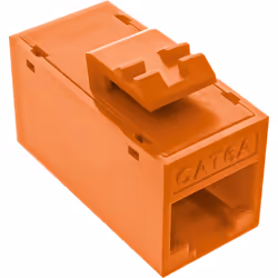 InLine Keystone RJ45 presa/presa, non schermata, Cat.6A, conf. da 8, arancione