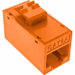 InLine Keystone RJ45 presa/presa, non schermata, Cat.6A, conf. da 8, arancione