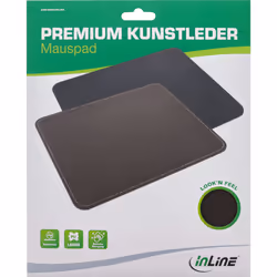 InLine Mouse Pad Premium, similpelle, marrone, 255x220x3mm