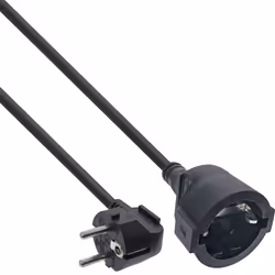 InLine Cavo alimentazione prolunga Sch.ko.angolato CEE-7/7 maschio/femmina,20m, 20 m, Interno, Tipo F, Tipo F, Ad angolo, 1,5 ...
