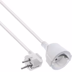 InLine Cavo alimentazione prolunga Sch.ko.angolato CEE-7/7 maschio/femmina, 20m, 20 m, Interno, Tipo F, Tipo F, Ad angolo, 1, ...