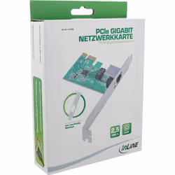 InLine Scheda di rete Gigabit, 1x RJ45 2.5Gb/s, PCIe x1, incl. LP