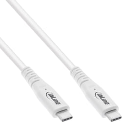 InLine Cavo USB4, USB-C maschio/maschio, PD 240W, 8K60Hz, TPE, bianco, 2m