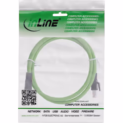 InLine Cavo di rete industriale, M12 8-pin X-coded to RJ45 plug, Cat.6A PUR 2m