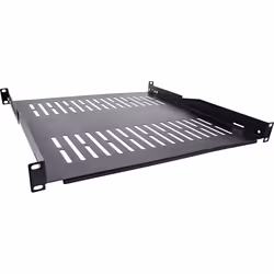 InLine Scaffale da 19", 450mm, 50kg, 1U, nero RAL 9005, Mensola regolabile, Nero, SPCC, 50 kg, 1U, -40 - 85 °C
