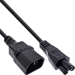 InLine Cavo di rete, da C14 femmina a C5 maschio, nero, 1m