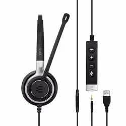 EPOS IMPACT SC 660 ANC USB Auricolare Cablato A Padiglione Musica e Chiamate USB tipo A Nero, Argento - Vista aggiuntiva 4