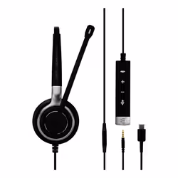 EPOS | SENNHEISER IMPACT SC 635 USB-C Auricolare Cablato A Padiglione Musica e Chiamate USB tipo-C Nero, Argento - Vista aggiuntiva 4
