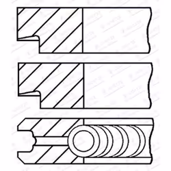 Set di anelli per pistoni GOETZE 08-145200-00 - Vista aggiuntiva 2
