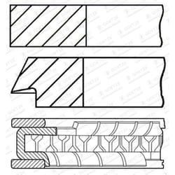 Set di anelli per pistoni GOETZE 08-435807-00