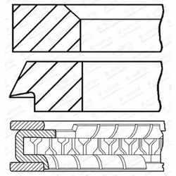 Set di anelli per pistoni GOETZE 08-436000-00