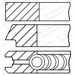 Set di anelli per pistoni GOETZE 08-436500-00