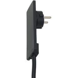 Evoline - Schulte Elektrotechnik GmbH 1510 0000 0100 - Spina con contatto di protezione, extra piatta, colore: Nero