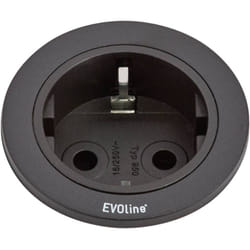 Evoline - 159280000900 Multipresa ad incasso 1 parte Nero 1 pz.