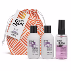Tutto per capelli dall’aspetto meraviglioso in un’unica confezione. Il set di cosmetici KMS Color Vitality Travel Pack contie ...
