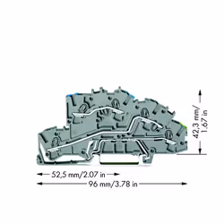 Wago 2003-7646 morsettiera Grigio