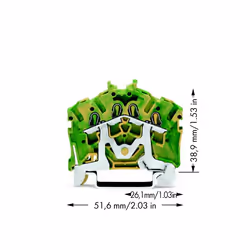 Wago 2002-6407 morsettiera Verde