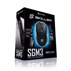Sharkoon Skiller SGM3 mouse Gaming Mano destra RF Wireless + USB Type-A Ottico 6000 DPI - Vista aggiuntiva 7