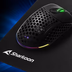 Sharkoon 1337 V2 Tappetino per mouse per gioco da computer Nero - Vista aggiuntiva 5