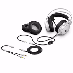 Sharkoon Skiller SGH50 Auricolare Cablato A Padiglione Gaming Nero, Bianco - Vista aggiuntiva 6