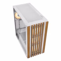 Sharkoon REBEL C70G RGB Full Tower Bianco, Legno - Vista aggiuntiva 3