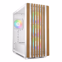 Sharkoon REBEL C70G RGB Full Tower Bianco, Legno - Vista aggiuntiva 5