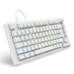 Sharkoon SGK25 tastiera Casa USB QWERTZ Tedesco Bianco