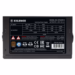 Xilence XN225 alimentatore per computer 650 W 20+4 pin ATX ATX Nero, Rosso - Vista aggiuntiva 7
