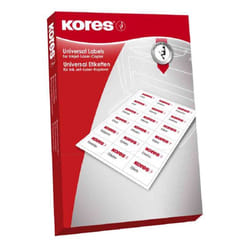 Kores E10574.500 etichetta non adesiva 500 pz Bianco Rettangolo