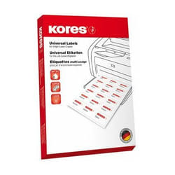 Kores L10541 etichetta autoadesiva Rettangolo Permanente Bianco 1400 pz