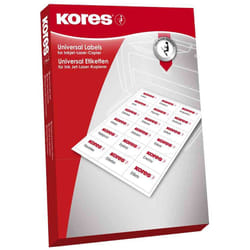 Kores L6333 etichetta non adesiva 2400 pz Bianco Rettangolo