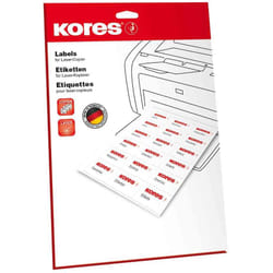 Kores L7037.25 etichetta non adesiva 600 pz Bianco Rettangolo