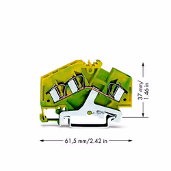 Wago 281-637 morsettiera Verde, Giallo