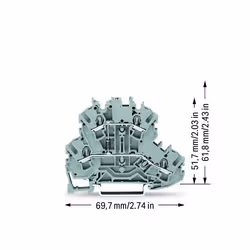 Wago 2002-2211/1000-411 morsettiera Grigio - Vista aggiuntiva 2