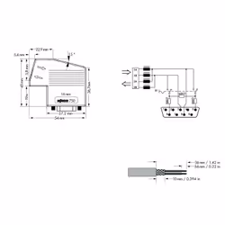 Wago 750-960 cavo di collegamento D-Sub Grigio