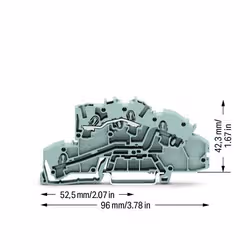 Wago 2003-7650 morsettiera Grigio - Vista aggiuntiva 2