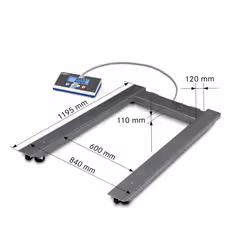 KERN & SOHN Palettenwaage LCD 3000 kg Acciaio inox - Vista aggiuntiva 2