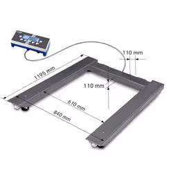 KERN & SOHN Palettenwaage LCD 600 kg Acciaio inox - Vista aggiuntiva 2