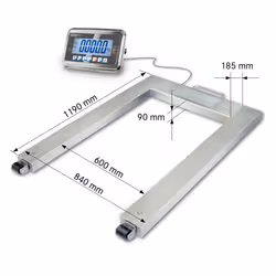 KERN & SOHN Palettenwaage LCD 600 kg Acciaio inox - Vista aggiuntiva 2