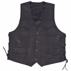 Modeka 1653 Gilet in pelle, nero, dimensione XL per uomo