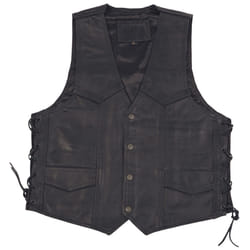 Modeka 1653 Gilet in pelle, nero, dimensione XL per uomo