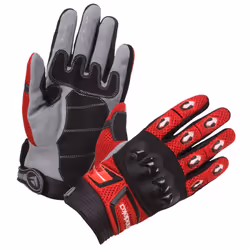 Modeka MX Top Guanti, nero-rosso, dimensione S per uomo